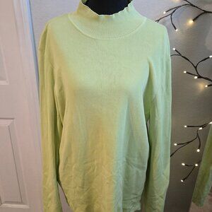 Chico's Lime Green Sweater - Size 3 - EUC